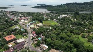 Drone Aerial video of the famous Kolonia Town in the island garden of Pohnpei Ponape State FSM [upl. by Anabal706]