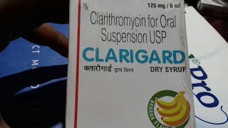 CLARIGARD Dry Syrup  Use  Doages  Side Effect  Compostion  Price  Full Hindi Review [upl. by Olwen567]