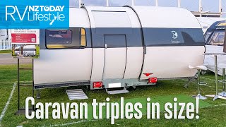 TELESCOPIC Caravan Watch it fold caravan vanlife [upl. by Lizzie]