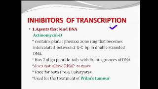 Inhibitors of transcription  Biochemistry  Genetics  MBBS  1st year [upl. by Gwendolin]