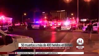 Sube 400 la cifra de heridos tras tiroteo en Las Vegas [upl. by Sillert]