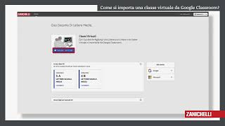 myZanichelli  Come si importa una classe virtuale da Google Classroom [upl. by Rubio]