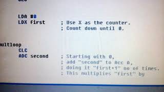 6502 Assembly Program to multiply numbers 0 to 9 [upl. by Notyap]