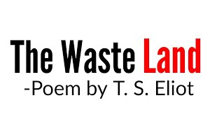 The Waste Land Poem by T S Eliot in Hindi quotThe Burial of the Deadquot [upl. by Arim]