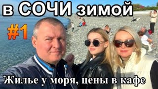 Сочи зимой Семейный отдых Жилье у моря Цены в кафе Адлер [upl. by Kcaz]