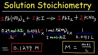 Solution Stoichiometry  Finding Molarity Mass amp Volume [upl. by Ahsyas]