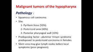 Diseases of hypopharynx [upl. by Ardnekal]