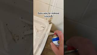 Easy way to remove silicone from around a bath or shower plumbing asmr howto [upl. by Ahsatel]