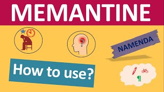 Memantine HCl Namenda for Alzheimers disease  Mechanism side effects precautions [upl. by Pillihpnhoj309]