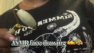 Asmr poking tracing and drawing on your face 👆🏾✍️ [upl. by Aneroc47]