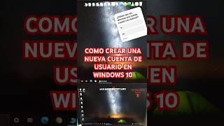 Así Puedes Crear Una Cuenta de Usuario nueva en Windows10 tutorial [upl. by Nitsrik838]