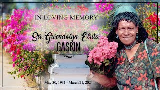 Celebrating the Life of Gwendolyn Elrita Gaskin [upl. by Miki]