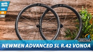 1250 g Newmen Advanced SLR 42 VONOA Laufradsatz – Bikestage 2023 [upl. by Rekab]