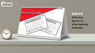 2025 One Month To View UK free Standing Desk Office Table Calendar ST2319 Video File [upl. by Griffy868]