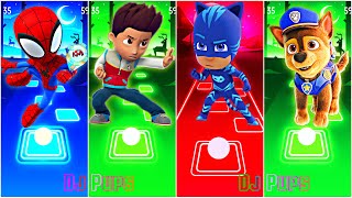 Ryder  PAW Patrol 🆚 PJ Masks 🆚 Spidey 🆚 Chase 🎶 Tiles Hop EDM Rush [upl. by Ttocs]