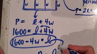 Unit 5 Maximizing Area Problem Video 1 [upl. by Donielle]