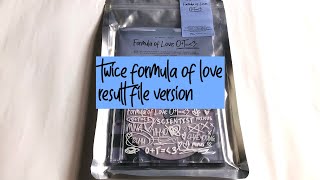 TWICE Formula of Love Result file version Unboxing [upl. by Aitekram]