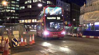 London Buses Route 16 to Cricklewood 24 to Hampstead Heath amp 38 to Clapton Pond at Victoria Station [upl. by Aihsilat]