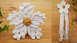 DIY 🌼como hacer una FLOR en MACRAME paso a paso  DIY Macrame Flower Tutorial step by step [upl. by Aniez]