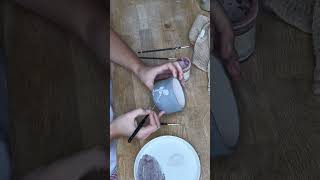 Tasse squelettes ceramique pottery ceramic ceramicmug clay diy halloween handmade [upl. by Naujit]