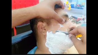 one hand shave Karne ka trikashave beard beardstyle omansaloon [upl. by Zilef]