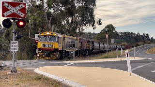 TasRail TR12 2011 33 train crossing Opossum Road [upl. by Mela]