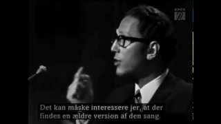 Tom Lehrer  The Elements  LIVE FILM From Copenhagen in 1967 [upl. by Aihsia]