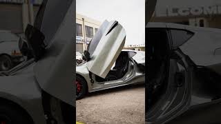 Hypersonic Grey C8 Corvette from Dallas gets lambo doors [upl. by Satterlee687]