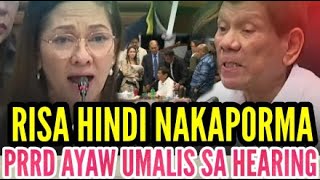 RISA HONTIVEROS HINDI NAKAPORMA SA HEARING II DUTERTE AYAW UMALIS SA HEARING [upl. by Rehtaef922]