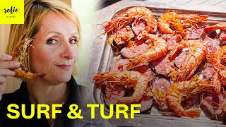 Surf amp Turf met Onglet en Gambas voor Vaderdag I Sofie Dumont [upl. by Jaworski]