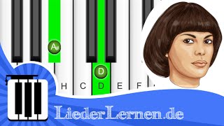 Mireille Mathieu  Der Pariser Tango  Klavier lernen  Musiknoten  Akkorde [upl. by Earazed]