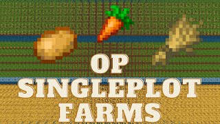 This is THE MOST EFFICIENT SinglePlot Farm for Carrot Wheat and Potatoes  Hypixel Skyblock 1 [upl. by Sualohcin]