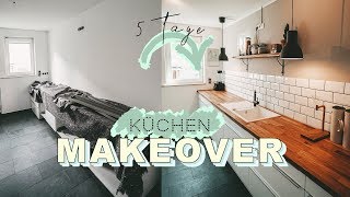 KÜCHEN MAKEOVER  skandinavisch modern  Küche renovieren in 5 Tagen  EASY ALEX [upl. by Tingley]