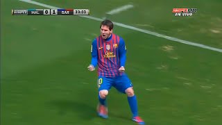 Messi Insane HatTrick vs Malaga Away 201112 English Commentary HD 720p60 [upl. by Platus156]