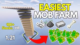 BEST MOB FARM for Minecraft Bedrock 121 [upl. by Shaner941]