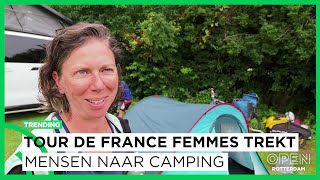 Tour de France Femmes trekt veel mensen naar stadscamping  TRENDING [upl. by Eurydice]