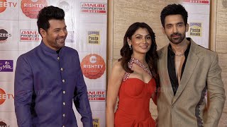 Sriti Jha Arjit Taneja Shabir Ahluwalia arrives at Zee Rishtey Awards 2024 Nomination Party [upl. by Elocan]