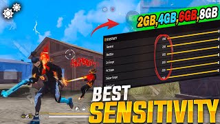 Secret DPI  Best Sensitivity For Headshot⚙️ 2GB  3GB  4GB  6GB  8GB  12GB RAM  FREE FIRE [upl. by Aileon]