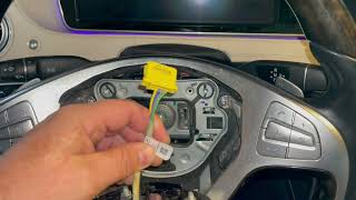 MERCEDES S class w222 2015  driver airbag removal  steering wheel [upl. by Inajna]