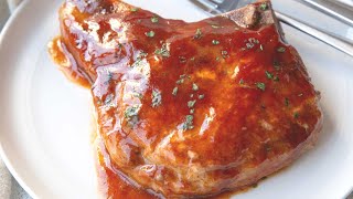 Baked BBQ Pork Chops Recipe [upl. by Yentrok879]