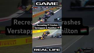 Recreating F1 Crashes  Verstappen and Hamilton Hungary 2024 shorts f1 f1crashes [upl. by Nacul]