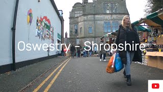 Oswestry Shropshire cycling around the town centre in 4k view [upl. by Waters991]