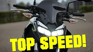 2020 Kawasaki Z650 TOP SPEED  GPS TOP SPEED A2 35kW [upl. by Aitat]