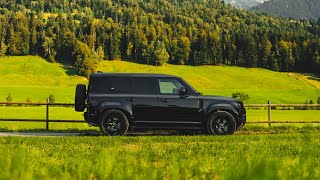 All Black Land Rover Defender V8  Exterior Interior amp Sound [upl. by Arquit]