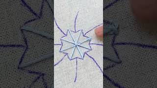 UNIQUE EMBROIDERY FLOWER PATTERN TO TRY short embroidery handembroidery handcraft [upl. by Ayoras119]