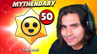 50 STARR DROP MITICO VS 50 LENDÁRIOS no Brawl Stars [upl. by Atinek]