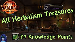 All Herbalism Treasures War Within24 Knowledge Points [upl. by Yelrebmik]