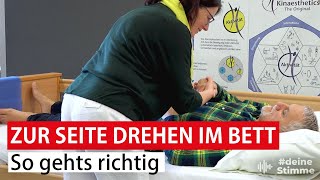 Pflege Das richtige zur Seite Drehen im Bett [upl. by Addia332]