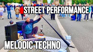 Incredible Melodic Techno 2024 Street Performance with Didgeridoo [upl. by Ecilegna]