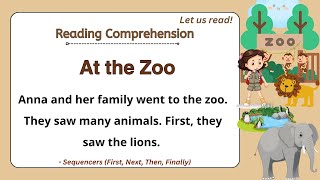 GRADE 13 Reading Comprehension Practice I At the Zoo I Let Us Read I with Teacher Jake [upl. by Lehcin]